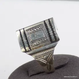 Bague Touareg argent forme dôme T 58 - Bagues pierres naturelles