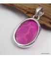 Pendentif druze agate rose – Argent 925 certifié
