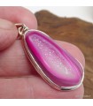 Pendentif Agate druze rose – Argent 925 certifié