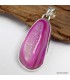 Pendentif Agate druze rose – Argent 925 certifié