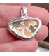 Pendentif argent Scolecite orange forme libre