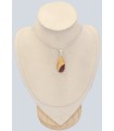 Pendentif Jaspe Mokaïte goutte authentique en argent 925

