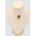 Pendentif Jaspe Mokaïte forme libre - Argent 925 - Pendentifs pierres naturelles