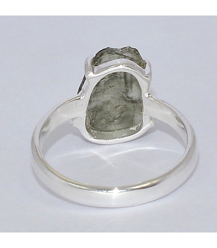 Bague argent Modavite brute taille 52 (13) Bijoux en Moldavite SK50.13