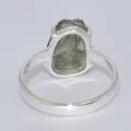 Bague argent 925 avec moldavite naturelle taille 59 - Bijoux en Moldavite