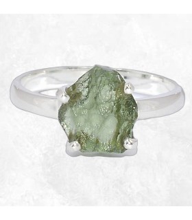 Bague moldavite argent taille 59 – Pierre de transformation