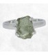 Bague Moldavite brute – Bague lithothérapie argent 925 taille 55/56