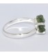 Bague Moldavite brute Tchèque – argent 925 lithothérapie T59