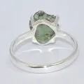 Bague en argent avec moldavite tchèque T 59 - Bijoux en Moldavite