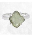 Moldavite brute – Bague lithothérapie argent 925 taille 57
