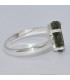 Moldavite brute – Bague lithothérapie argent 925 taille 57