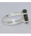 Moldavite brute – Bague lithothérapie argent 925 taille 57