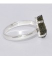 Bague Moldavite brute lithothérapie – argent 925 taille 59