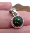 Pendentif Opale noire du Chili ronde pierre naturelle véritable