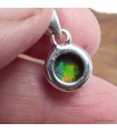 Pendentif Opale noire du Chili ronde pierre naturelle véritable