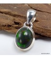 Pendentif Opale noire du Chili ovale pierre naturelle véritable