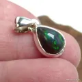 Pendentif Opale Noire authentique - Argent 925 - Goutte - Bijoux en Opale Noire