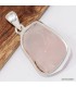 Pendentif artisanal quartz rose et argent pur