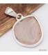 Pendentif quartz rose brut sur argent fait main