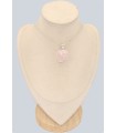 Pendentif Quartz rose brut élégant et authentique en argent 925