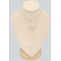 Pendentif en argent avec quartz rose authentique - Pendentifs pierres naturelles