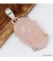 Pendentif quartz rose authentique – pierre d’amour universel