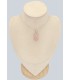 Pendentif quartz rose artisanal en argent 925