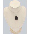 Pendentif obsidienne œil céleste bronze doré – Bijou argent