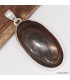 Pendentif obsidienne œil céleste chocolat cuivré– Argent 925