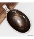 Pendentif obsidienne œil céleste bronze doré – Argent 925