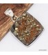 Pendentif pyrite dorée – Argent 925 fait main