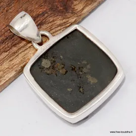 Pendentif pyrite dorée – Argent 925 fait main - Pendentifs pierres naturelles