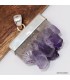 Pendentif Améthyste Stalactite – Argent 925 Fait Main