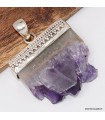 Pendentif Améthyste Stalactite – Argent 925 Fait Main