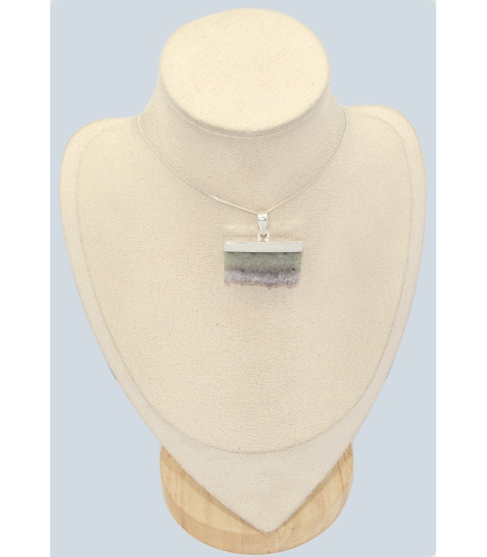 Améthyste stalactite – Pendentif en argent 925 fait main