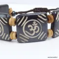 Bracelet tibétain gravé main Om - Artisanat népalais - Bracelets tibétains bouddhistes