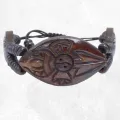 Bracelet tibétain sculpté du double Dordje vajra - Bracelets tibétains bouddhistes