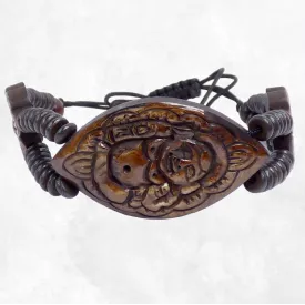 Bracelet tibétain sculpté main Bouddha Rieur - Bracelets tibétains bouddhistes