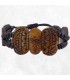 Bracelet tibétain sculpté Yeux de Bouddha