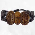 Bracelet tibétain sculpté Yeux de Bouddha - Bracelets tibétains bouddhistes