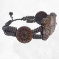 Bracelet tibétain sculpté Yeux de Bouddha - Bracelets tibétains bouddhistes
