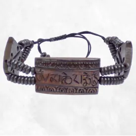 Bracelet tibétain sculpté main Mantra Chenrezi - Bracelets tibétains bouddhistes