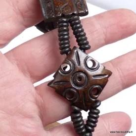 Bracelet tibétain sculpté main Mantra Chenrezi - Bracelets tibétains bouddhistes