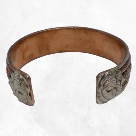 Bracelet tibétain traditionnel Népalais trois métaux, épais - Bracelets tibétains bouddhistes