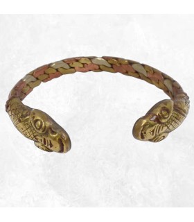 Bracelet tibétain Dragons cuivre et laiton - Népal