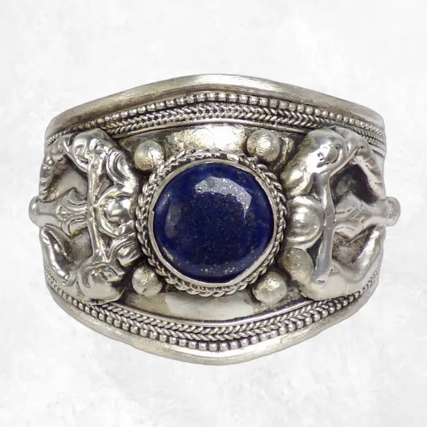 Gros Bracelet bouddhiste avec Lapis Lazuli - Bracelets tibétains bouddhistes