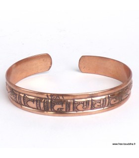 Véritable Bracelet tibétain Mantra de Chenrezi - Cuivre