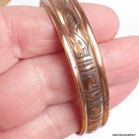Véritable Bracelet tibétain Mantra de Chenrezi - Cuivre - Bracelets tibétains bouddhistes