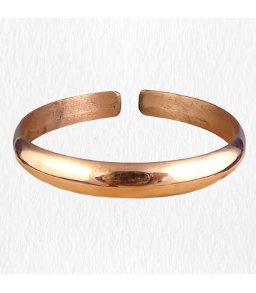 Bracelet tibétain en cuivre massif 37 g – Artisanat népalais ajustable