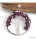 Pendentif Pierre naturelle Arbre de Vie en Grenat